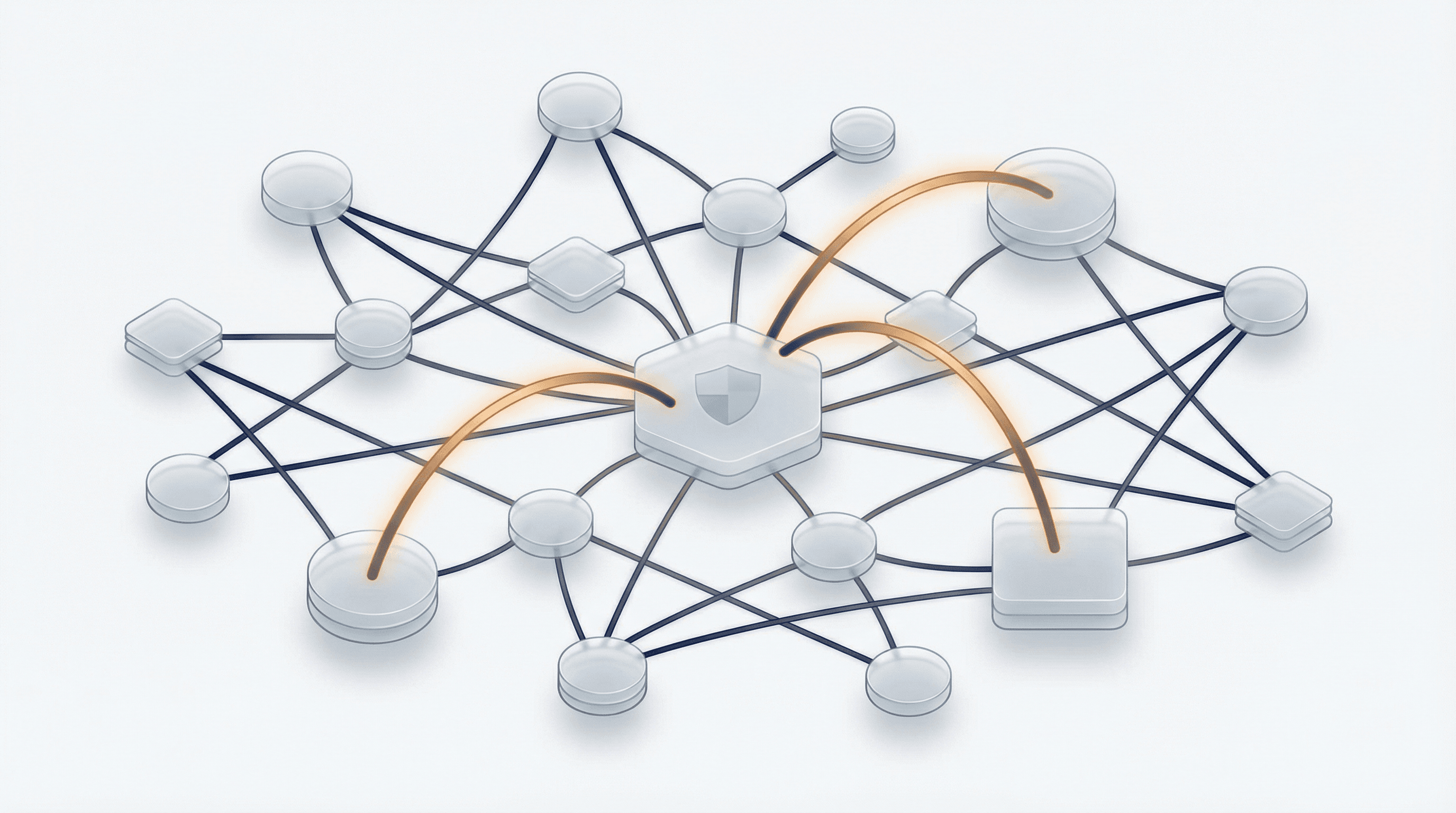 Editorial publication links connected to a central brand node